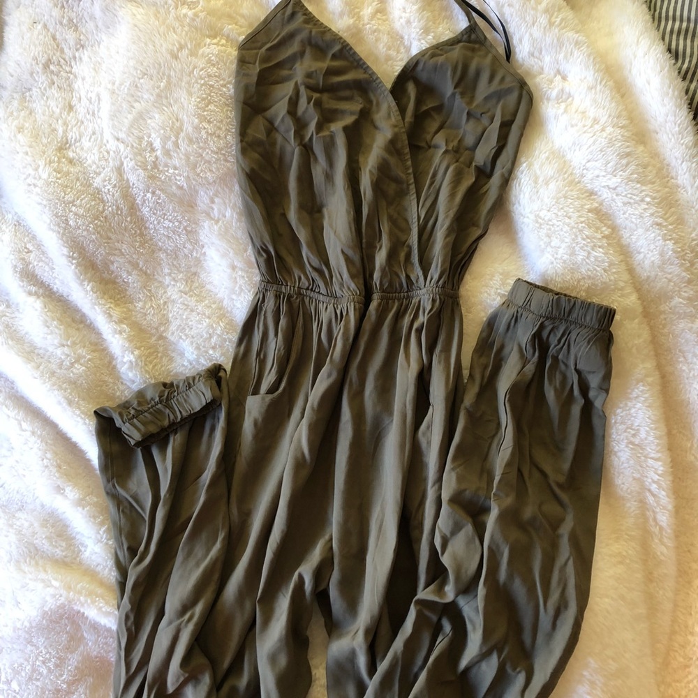 Lulus olive jumpsuit